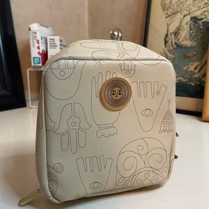 Jungalow by Justina Pouch with Line-Drawn Hamsa and Sun Line Art Design